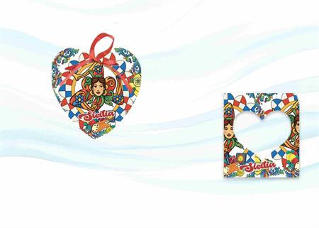 PALLINA PLASTICA CUORE C/ASTUCCIO SICILIA TRINACRIA