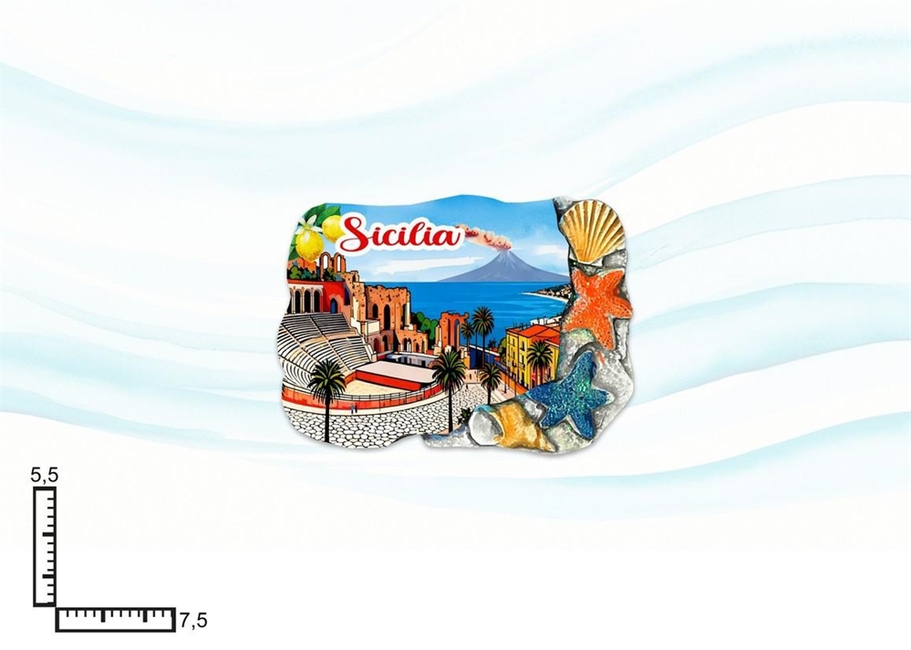 MAGNETE RESINA CONCHIGLIE SICILIA