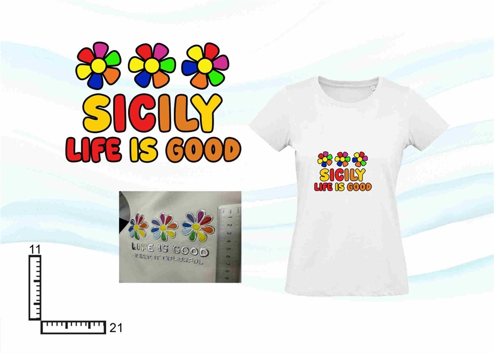 KIT T-SHIRT SLUB BIANCA DONNA C/ST.PZ120 PERSONALIZZABILE