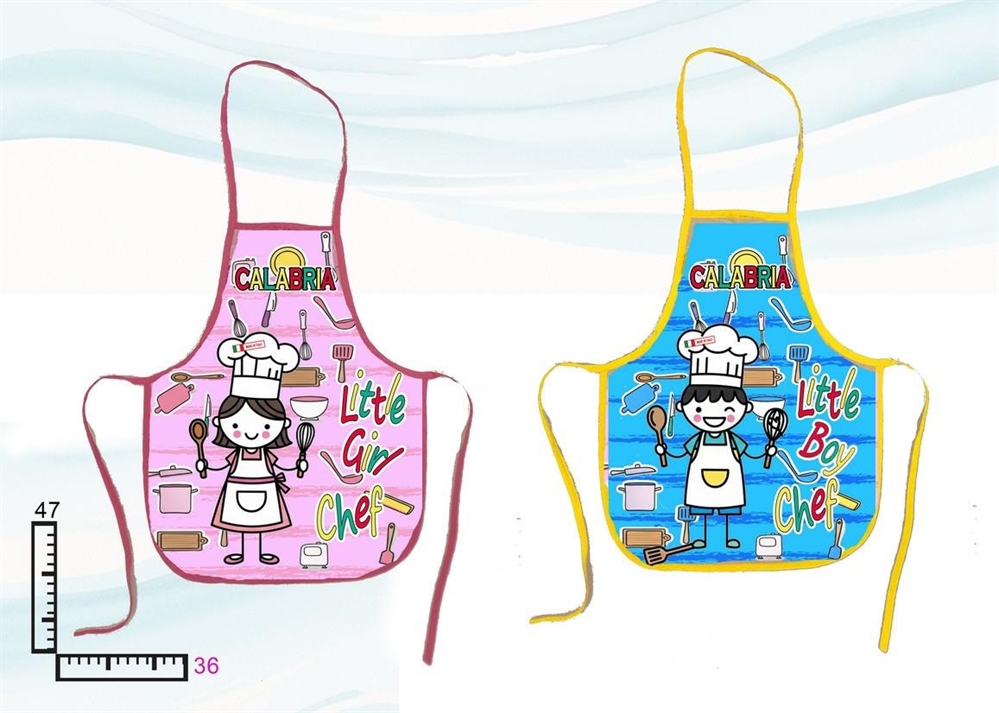 GREMBIULE POL.BIMBI CHEF A TUTTA STAMPA CALABRIA
