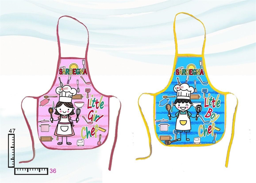 GREMBIULE POL.BIMBI CHEF A TUTTA STAMPA SARDEGNA