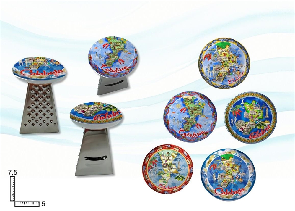 GRATTUGGIA METALLO S/2 CERAMICA CALABRIA