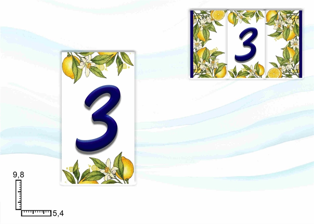 NUMERI CIVICI LIMONI NUM. 3