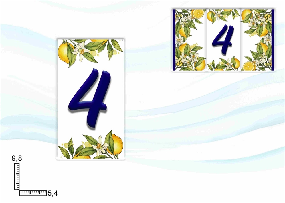 NUMERI CIVICI LIMONI NUM. 4