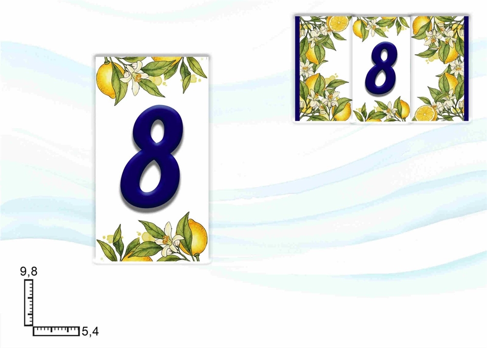 NUMERI CIVICI LIMONI NUM. 8