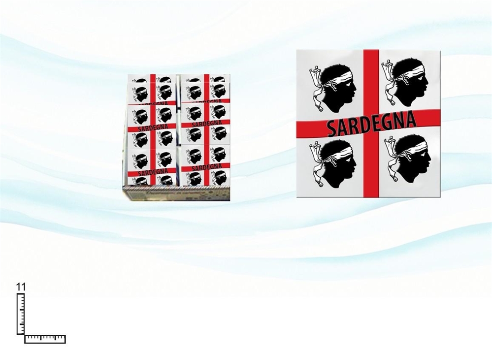SOTTOBICCHIERI QUADRATO CERAMICA SARDEGNA