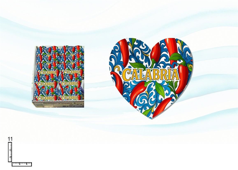 SOTTOBICCHIERI CUORE CERAMICA CALABRIA
