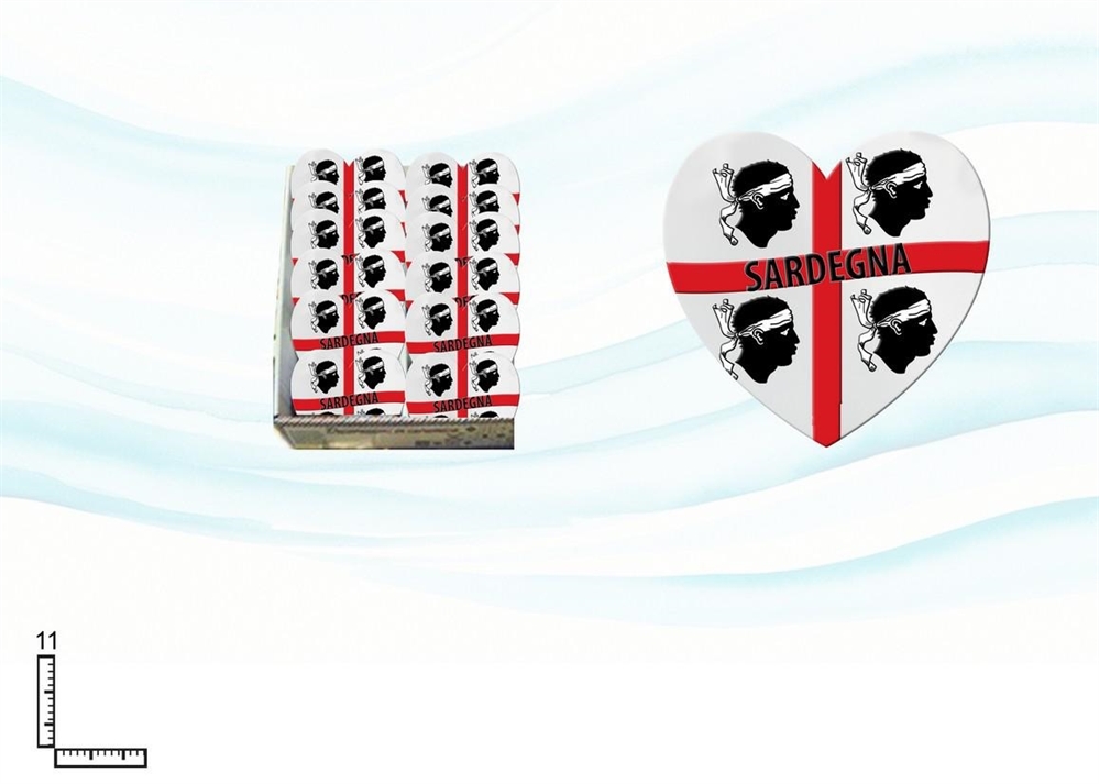 SOTTOBICCHIERI CUORE CERAMICA SARDEGNA