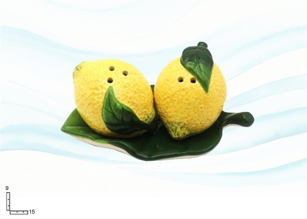 SALE PEPE CERAMICA FIALLA FORMA LIMONE 3PZ