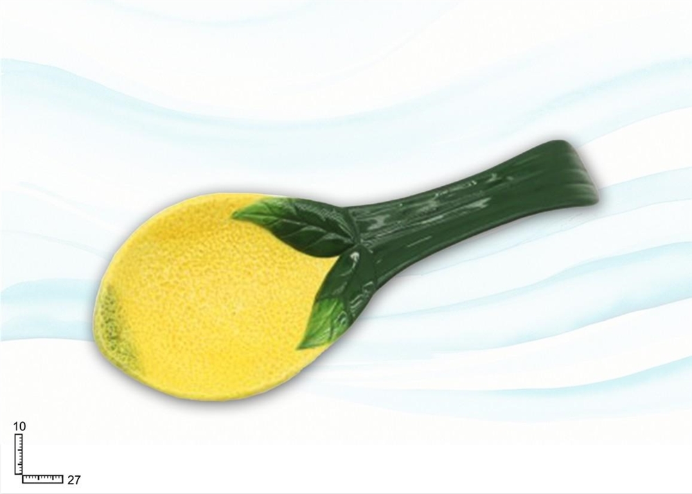 POGGIAMESTOLI CERAMICA GIALLA FORMA LIMONE 2PZ