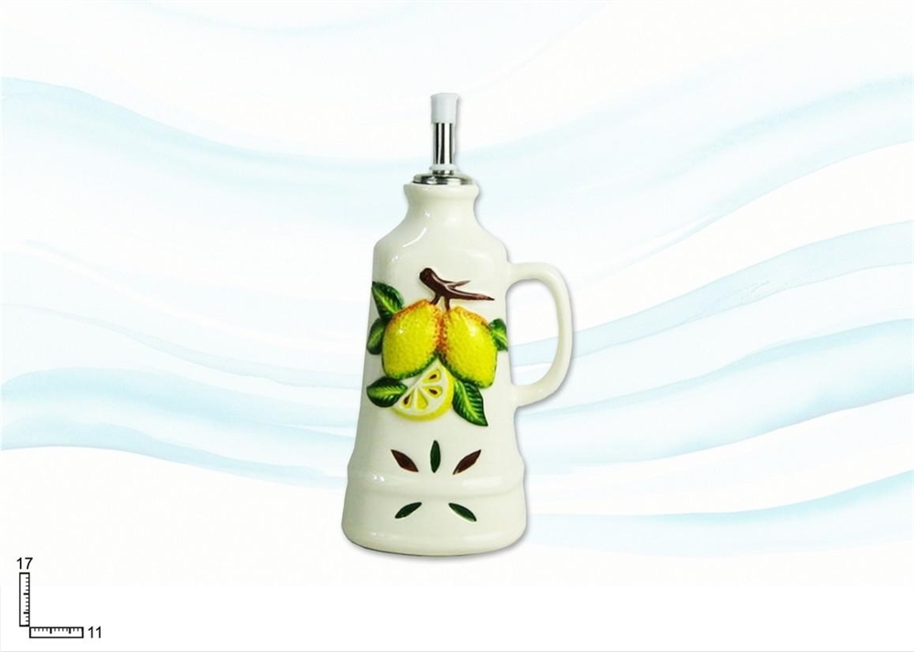 OLIERA CERAMICA BIANCA CON R.LIMONE 11*8*16.5