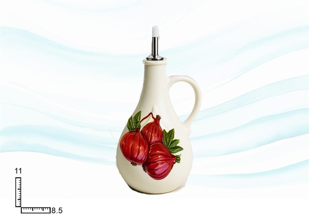OLIERA CERAMICA BIANCA CON R.CIPOLLA 11X8.5X20.8