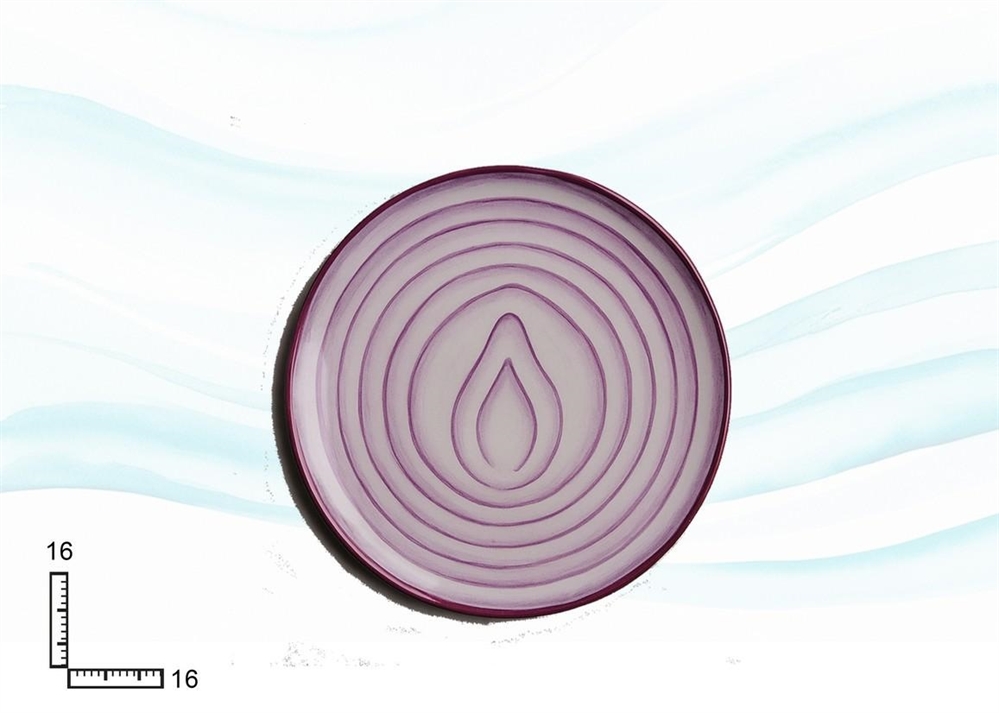 PIATTO CERAMICA CON R.CIPOLLA 15.5*15.5*2.3