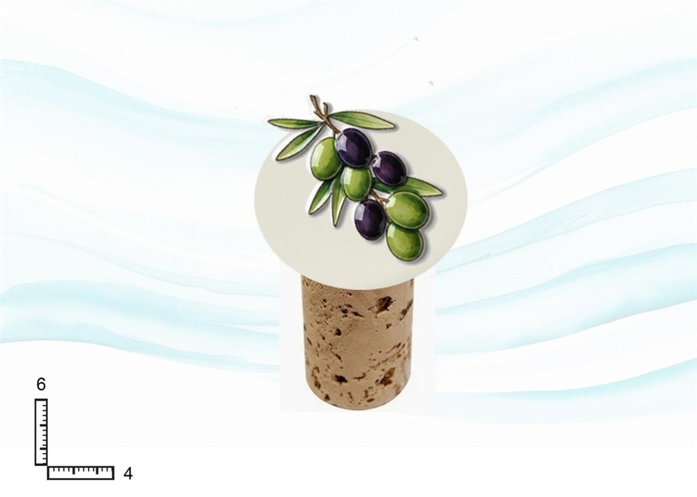 TAPPO CERAMICA CON R.OLIVE 6.3*4.2*7.2CM