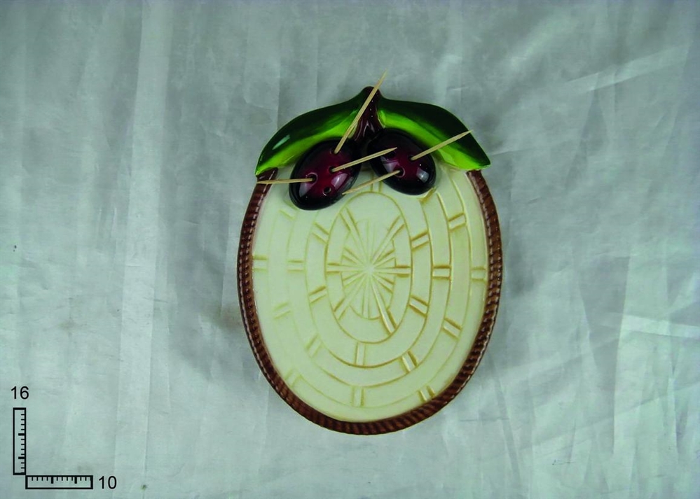 PIATTO CERAMICA F.OLIVE CON P/STECCHINI