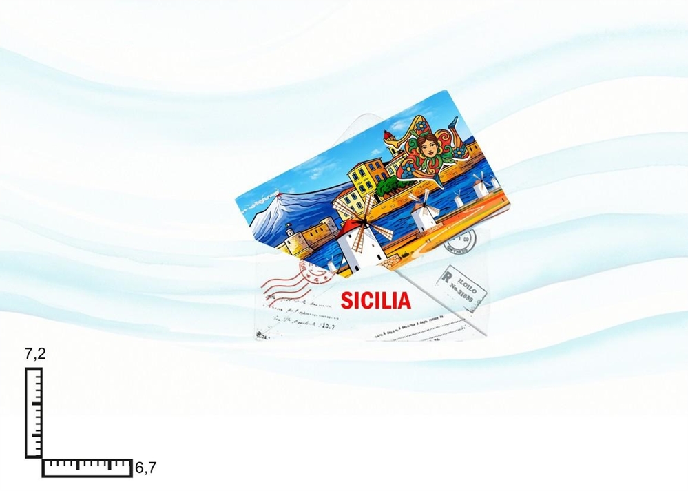 MAGNETE RESINA LETTERA SICILIA