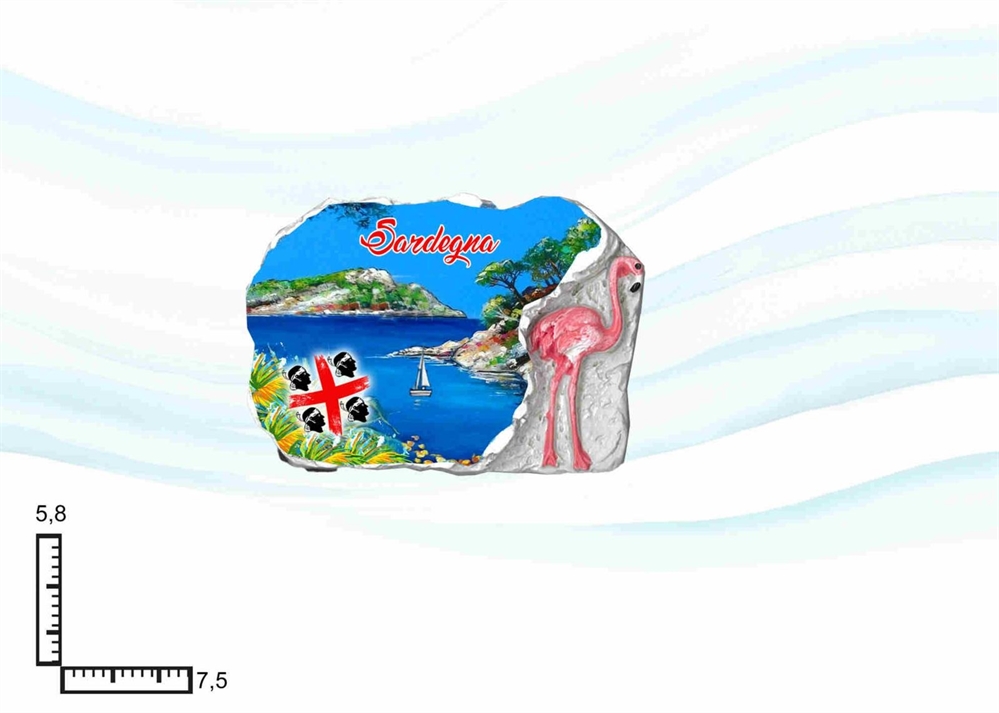MAGNETE RESINA FENICOTTERO SARDEGNA