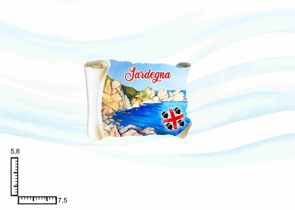 MAGNETE RESINA PERGAMENA SARDEGNA