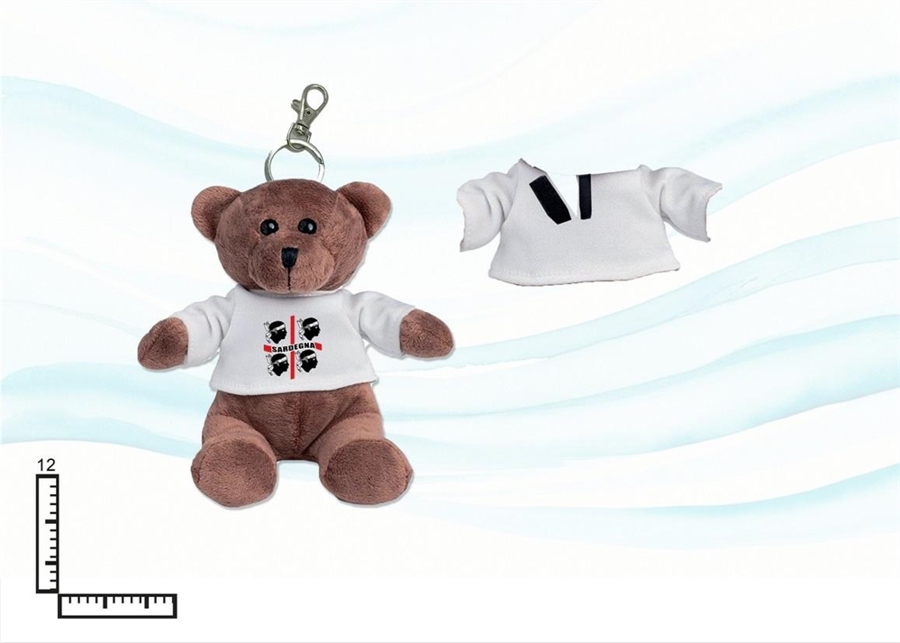 PORTACHIAVI PELUCHE ORSETTO C/T-SHIRT SARDEGNA