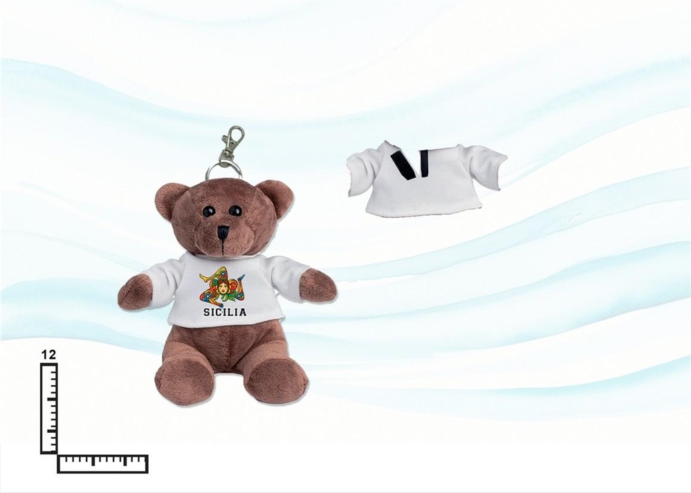 PORTACHIAVI PELUCHE ORSETTO C/T-SHIRT SICILIA