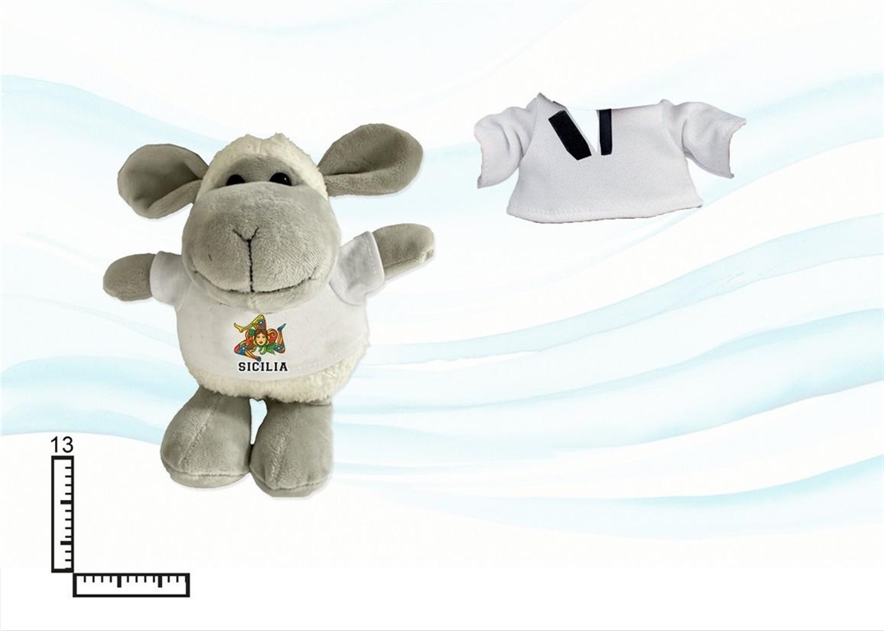 PELUCHE PECORA MD C/T-SHIRT SICILIA