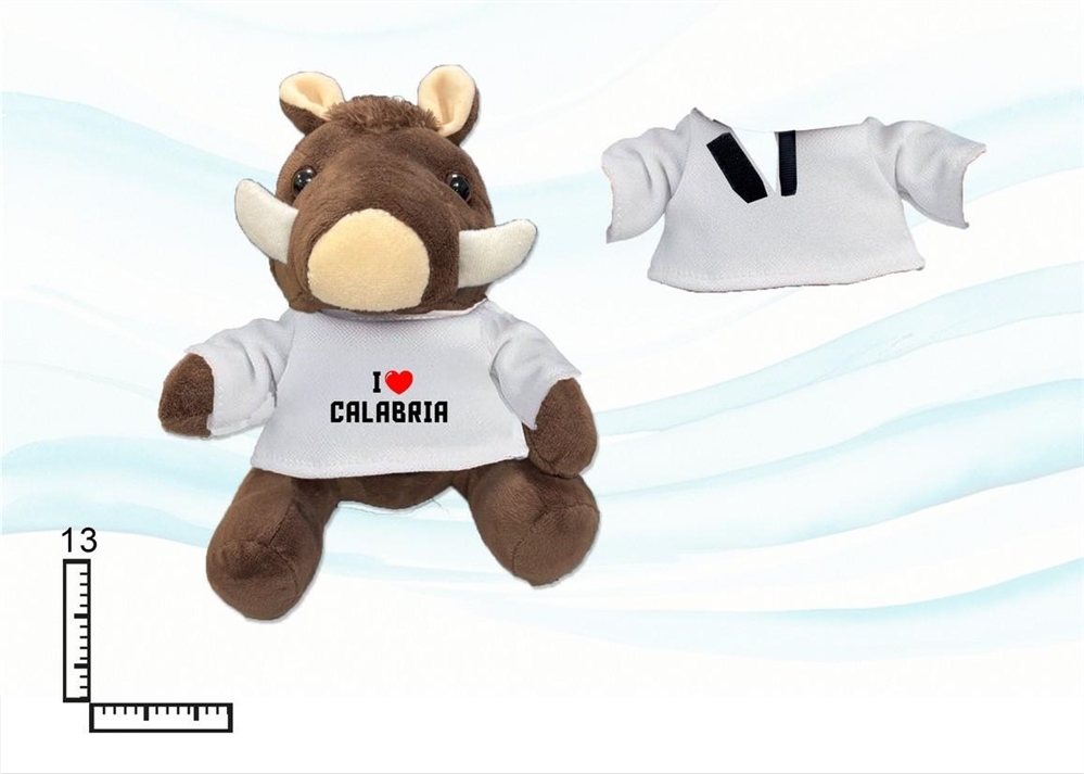 PELUCHE CINGHIALE MD C/T-SHIRT CALABRIA