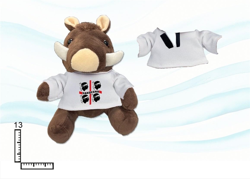 PELUCHE CINGHIALE MD C/T-SHIRT SARDEGNA