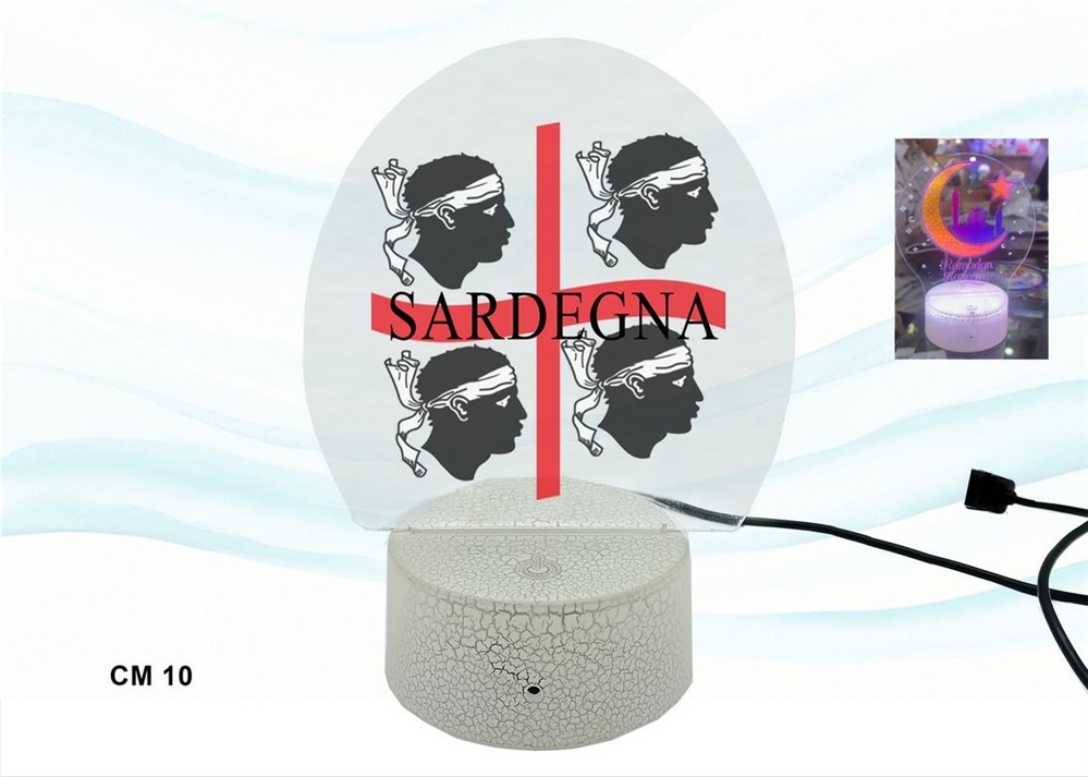 LAMPADA PLASTICA BASE BIANCA PERSONALIZZABILE