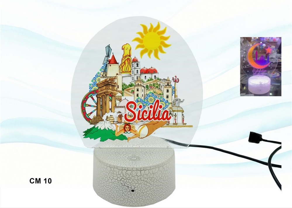 LAMPADA PLASTICA BASE BIANCA SICILIA