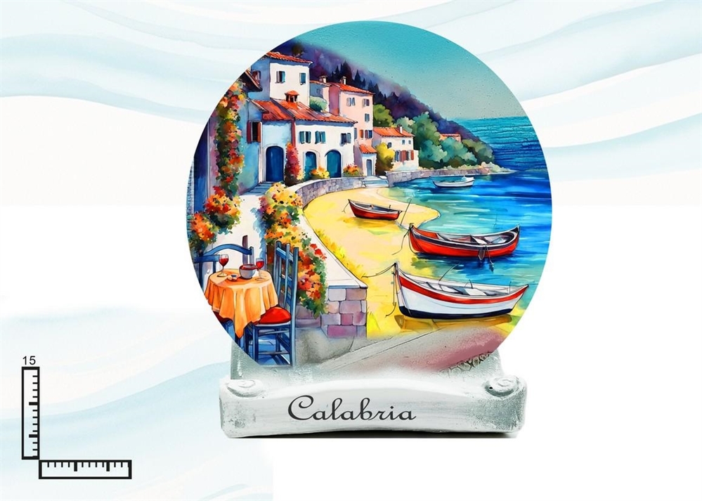 PIATTO RESINA CM15 C/SUPPORTO E GANCIO CALABRIA