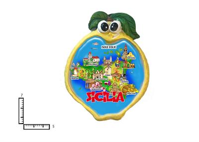 MAGNETE RESINATO LIMONE CM7X5 PERSONALIZZABILE