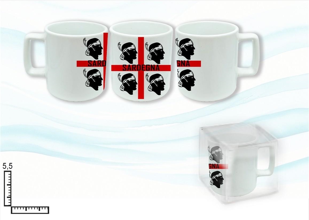 MINI MUG CERAMICA MAN.SQUADR.C/SC.SARDEGNA