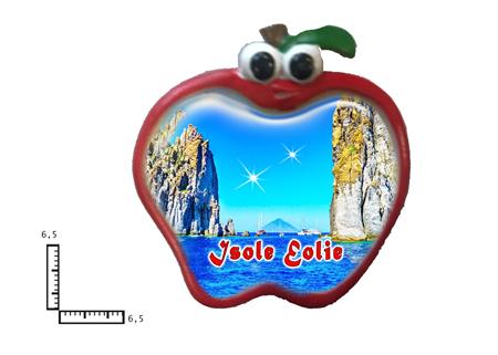 MAGNETE RESINATO MELA CM7X5 PERSONALIZZABILE