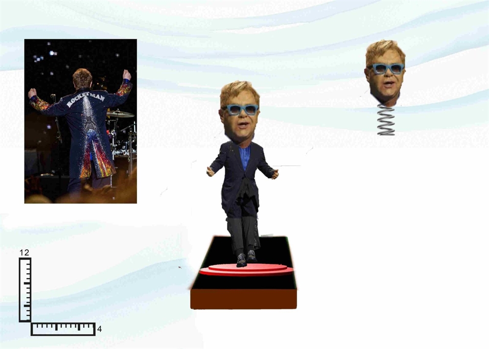 STATUA RESINA GONGOLO CM12 PERS.CANTANTE EJ