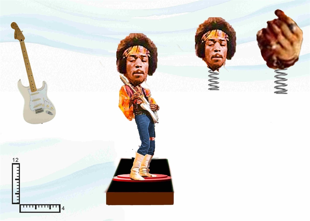 STATUA RESINA GONGOLO CM12 PERS.CANTANTE JH