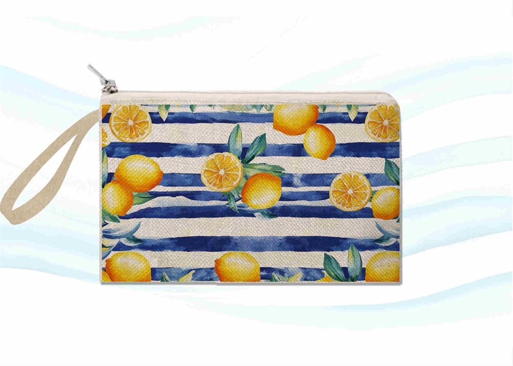 POCHETTE CANVAS LIMONI R.BLU PERSONALIZZABILE