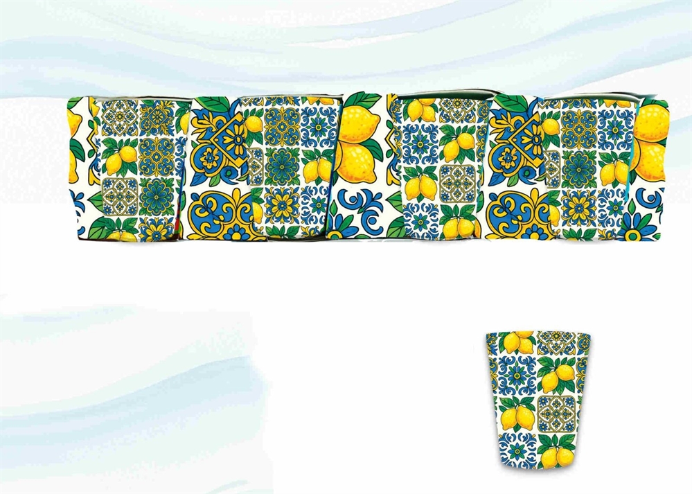 SET BICCHIERINI VETRO 4PZ LIMONI