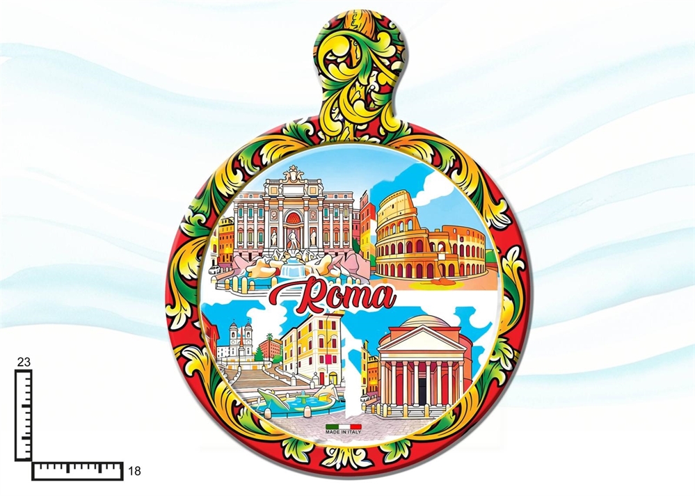 SOTTOPENTOLA CERAMICA C/RILIEVO E MANICO PERSONALIZZABILE