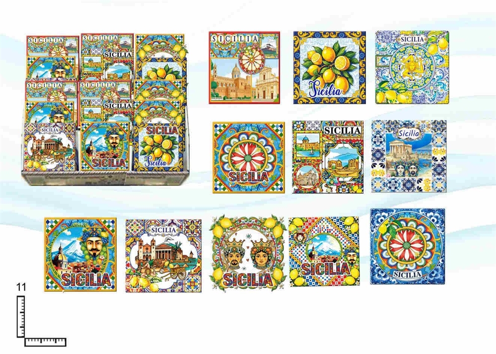 SOTTOBICCHIERE QUADRATO CERAMICA C/RILIEVO PERSONALIZZABILE