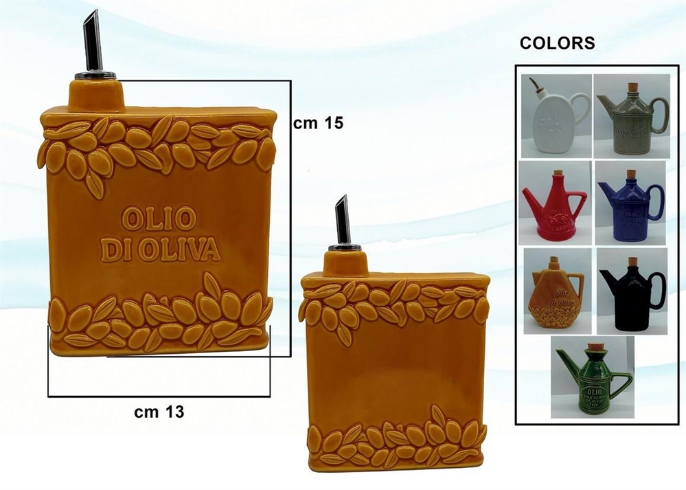 OLIERA CERAMICA RETTANGOLARE GRIGIO