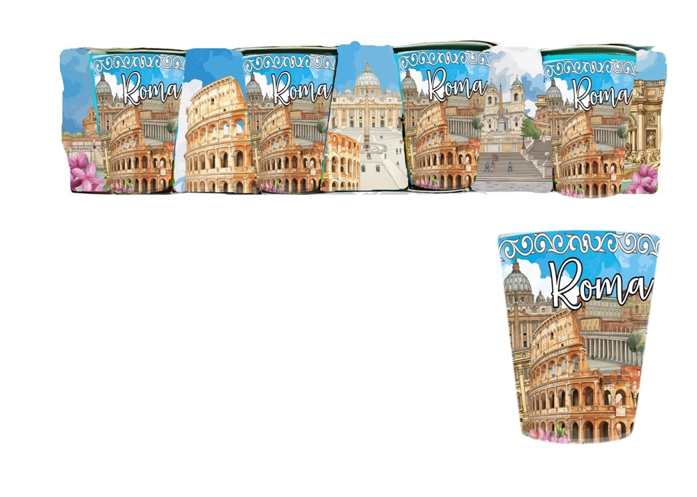 SET BICCHIERINI VETRO 4PZ ROMA