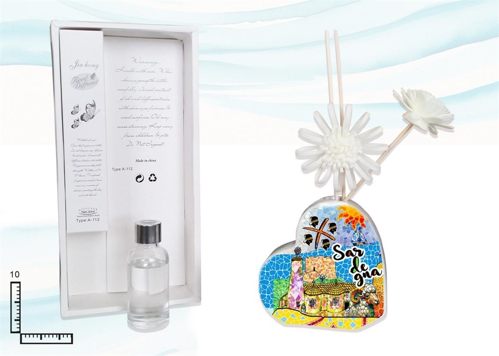 DIFFUSORE PROFUMO CUORE C/RILIEVO PERSONALIZZABILE