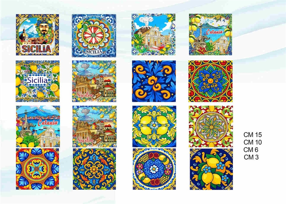 MAGNETE RESINA QUADR.6X6CM RIL.PERSONALIZZABILE