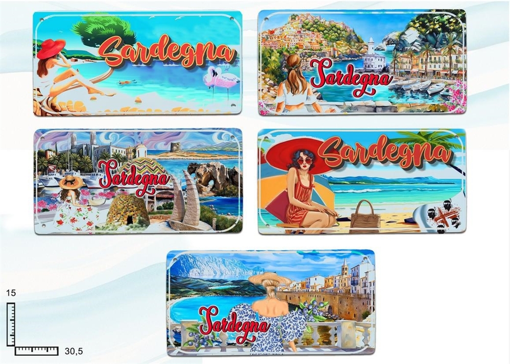 TARGA METALLO CM 30.5X15 RIL.PERSONALIZZABILE