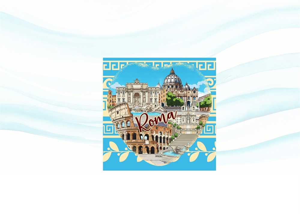 PALLINA PLASTICA CUORE C/ASTUCCIO ROMA