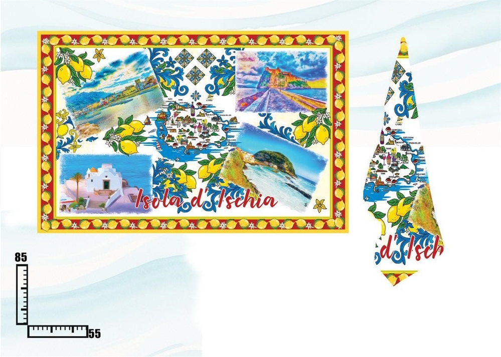 STROFINACCIO COTONE CM55X85 CARTINA ISCHIA