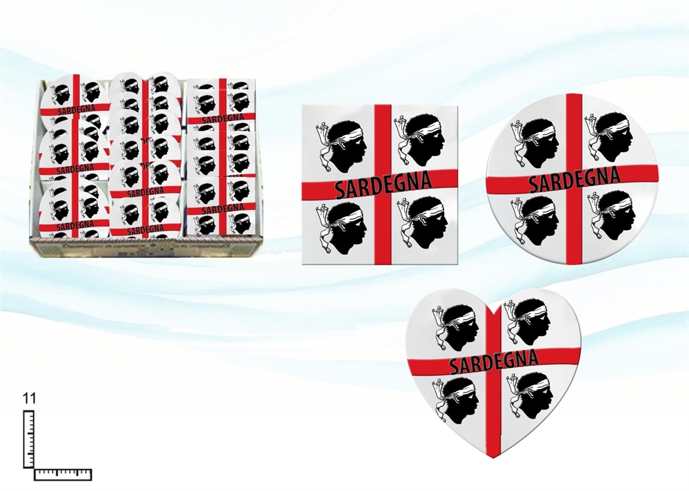 KIT ESPOSITORE E SOTTOBICCHIERI TRE FORME C/RILIEVO 216PZ