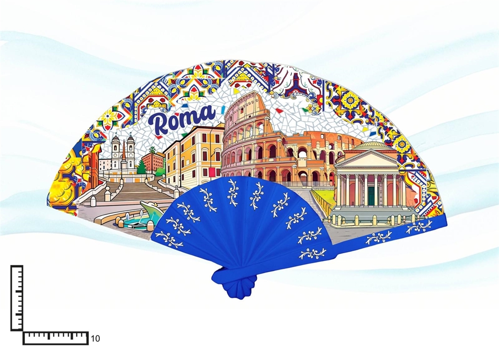 VENTAGLIO CERAMICA C/RILIEVO CM10 PIC.PERSONALIZZABILE