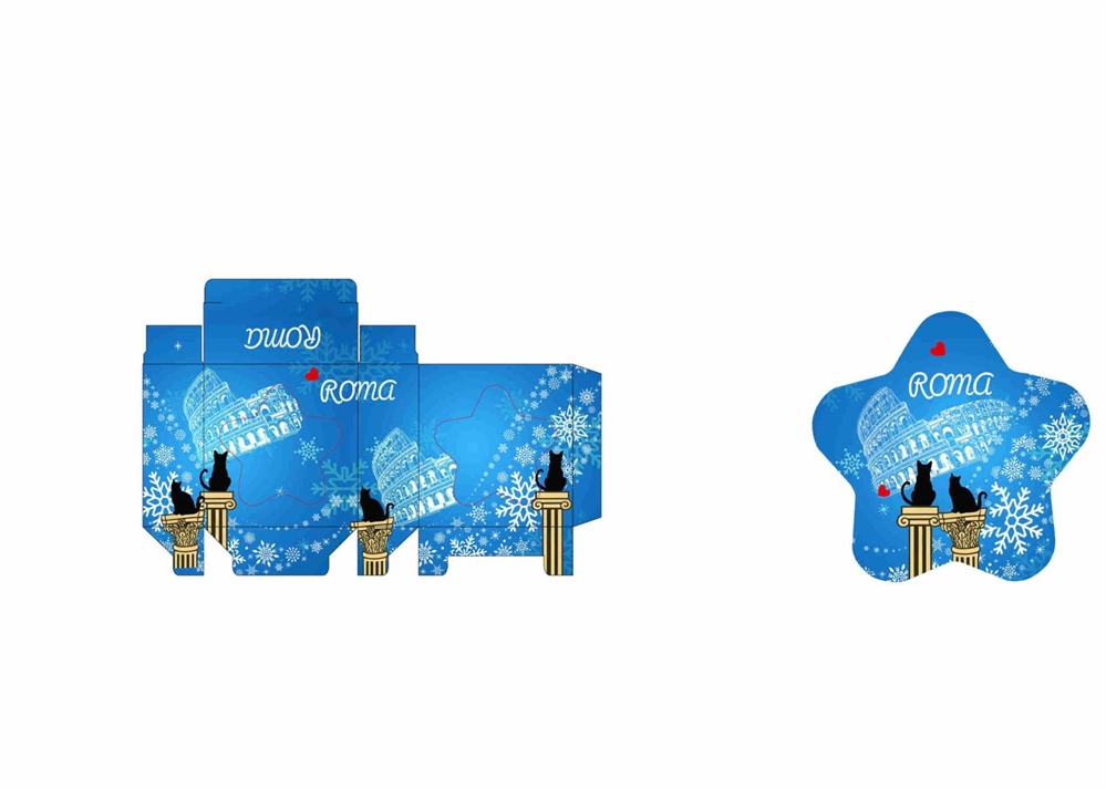 PALLINA PLASTICA STELLA C/ASTUCCIO ROMA