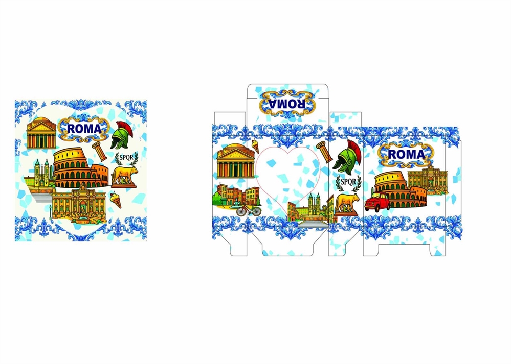 PALLINA PLASTICA CUORE C/ASTUCCIO ROMA